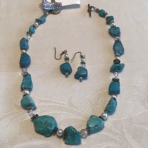 Custom made necklace and earrings